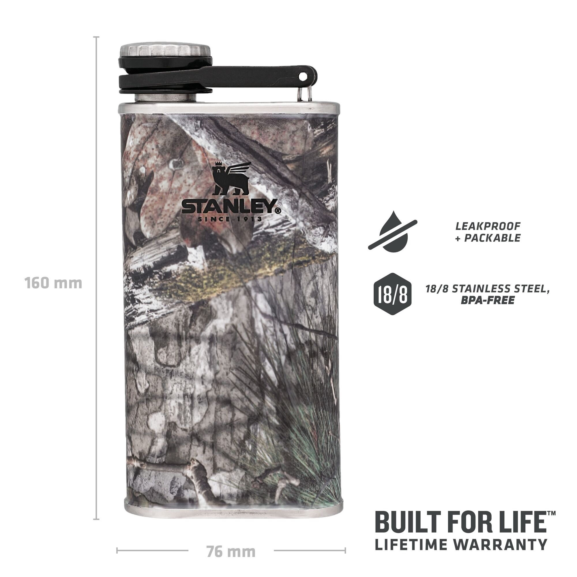 STANLEY Flask 0.23L - Country DNA Mossy Oak
