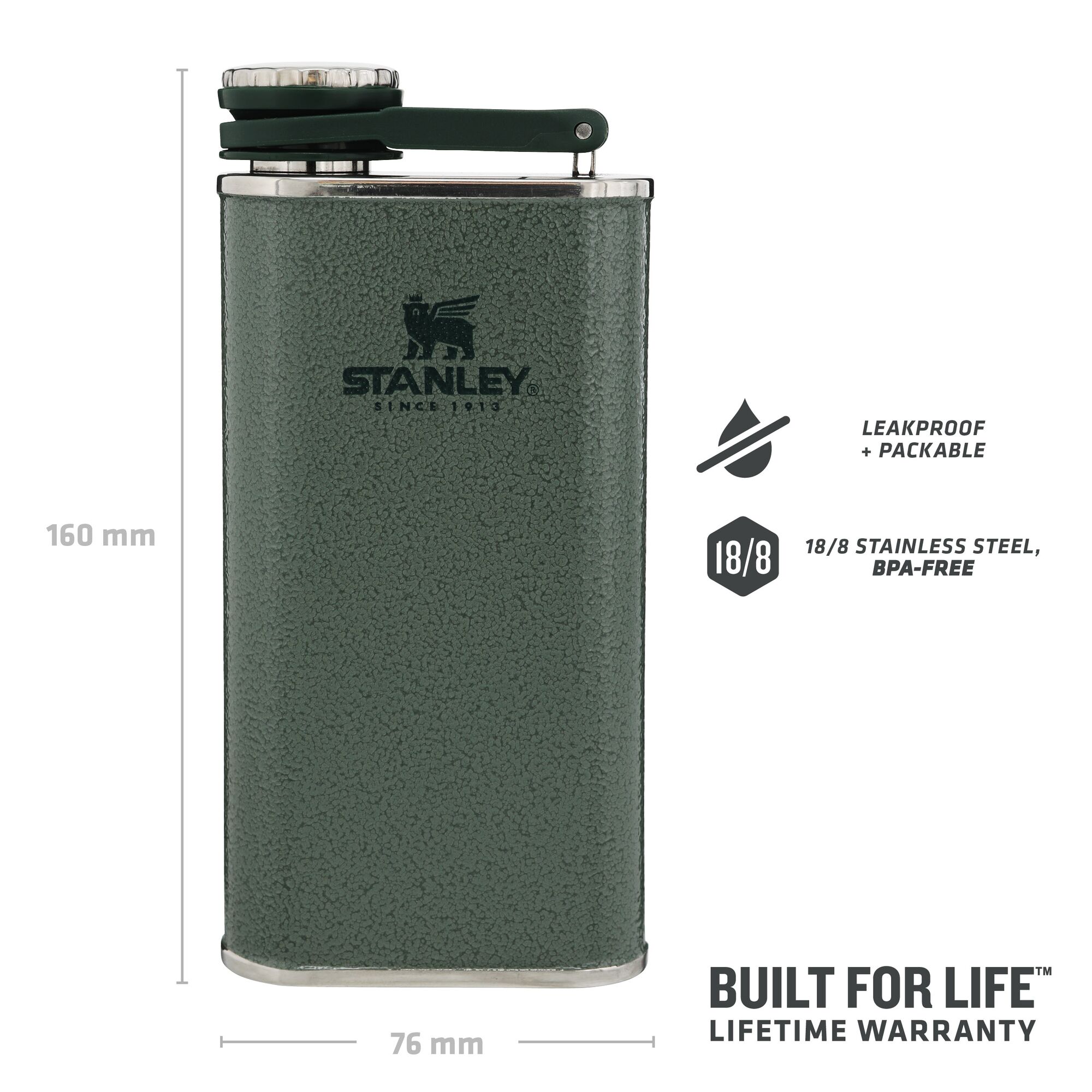 STANLEY Flask 0.23L - Grøn